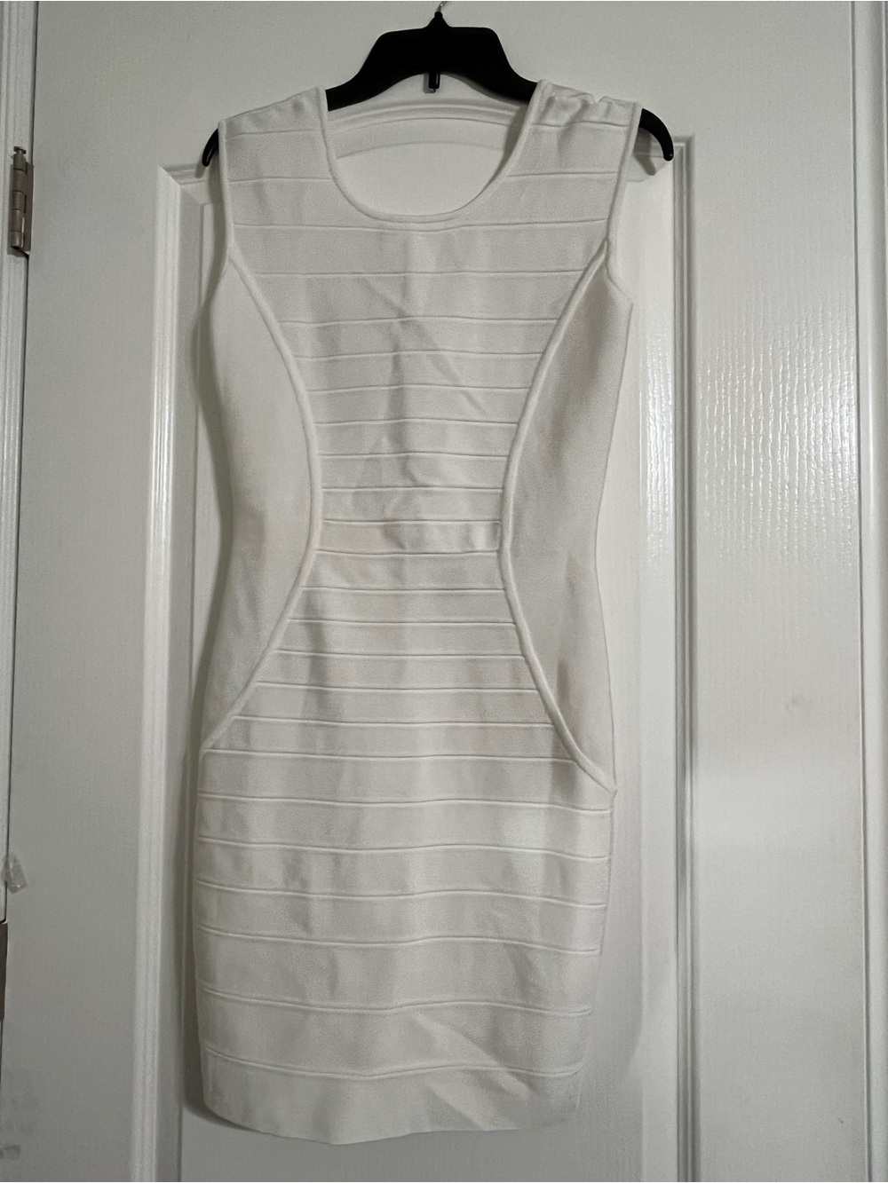Guess by Marciano Cream Sculpted Panel Mini Dress